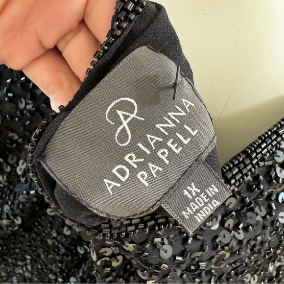 Adrianna papell beaded sequin plus size cocktail dress nwot - Picture 7 of 8